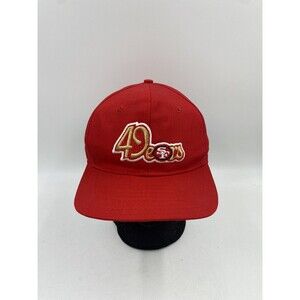 Vintage San Fransisco 49er's Red Snap Back Cap Designer Award Headwear One Size